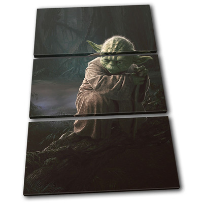 Star Wars Yoda Movie Greats TREBLE CANVAS WANDBILD Bild Druck