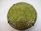 Antique Porcelain Trivet With Decorative Wire Holder