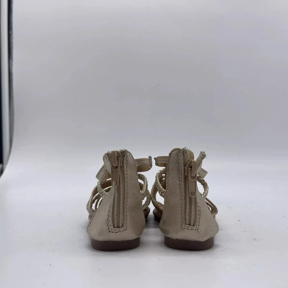 Laura Ashley Toddler Girls' Rose Gold Strappy Zip-Back Sandals, Size 5 - Image 4 of 4