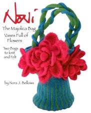 Noni Knitting Pattern The Majolica Bag Vases Full of Flowers 2 Bags Pattern Only