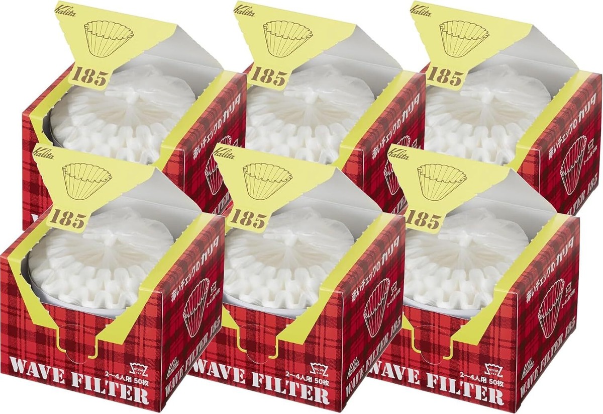 kalita Wave Filters White KWF-185 Pack of 50 Sheet Box Type