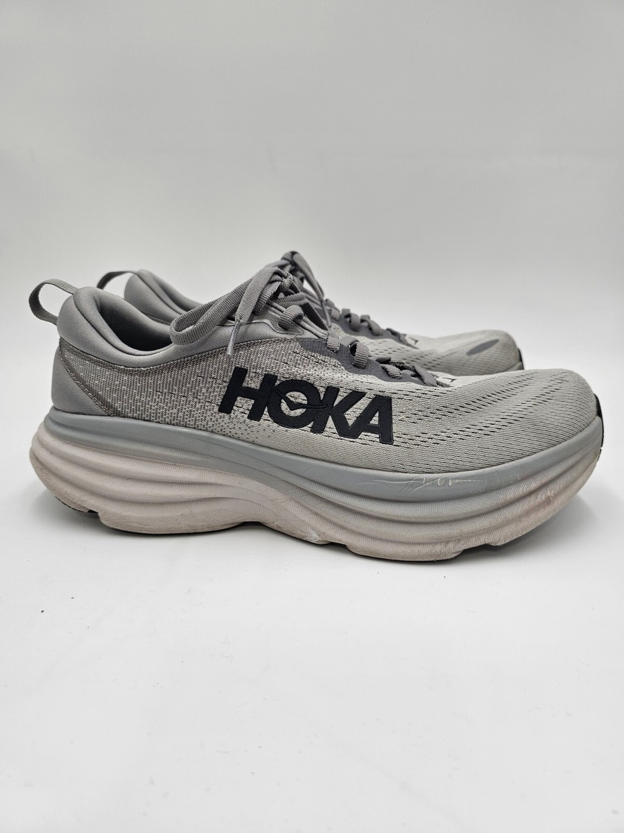 Hoka One One Bondi 8 Gray SharkSkin Harbor Mist Running 