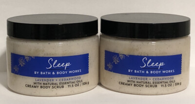 Bath & Body Works SLEEP LAVENDER CEDARWOOD Creamy Body Scrub 11.5oz x 2