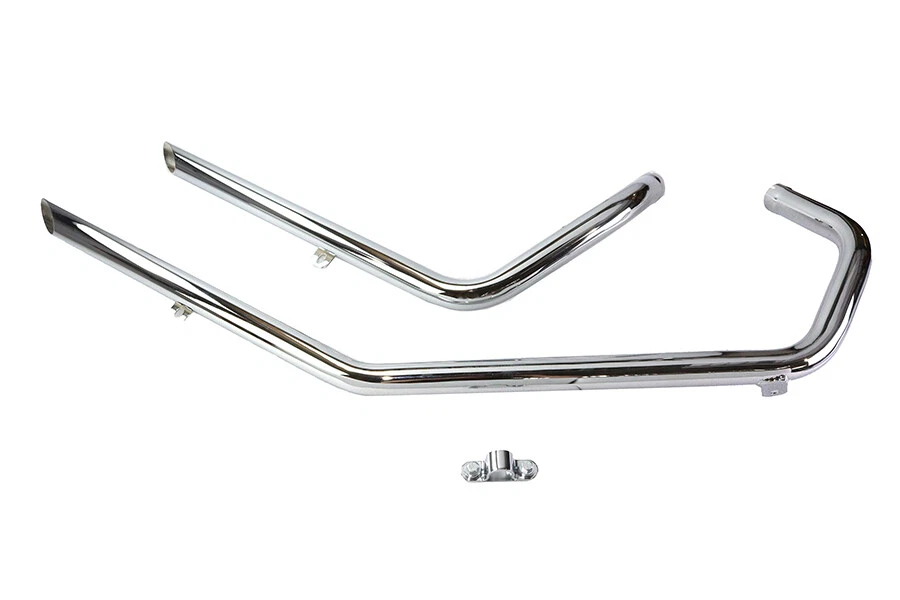 Juego de tubos de arrastre de escape corte cortado para Harley Davidson Foto 3 de 4