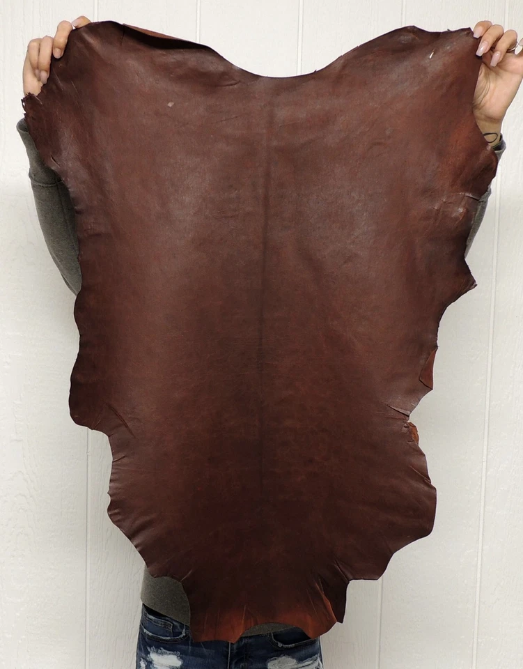 Waxy DISTRESSED Leather Hide for Crafts Hand Bags Cosplay Steampunk LARP Costume - Image 3 of 4