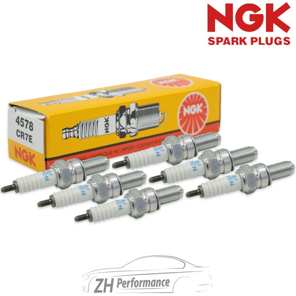 6X NGK 4578 CR7E ZüNdkerze FüR Aprilia Derbi Kawasaki Suzuki Yamaha Piaggio-image