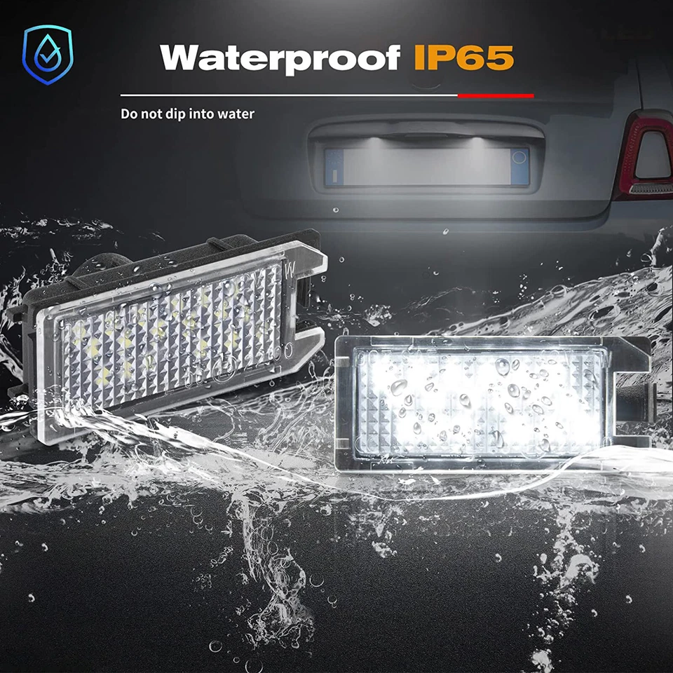 2 x For Jeep Grand Cherokee Compass Patriot FIAT 500 License Number Plate Light - Image 3 of 4