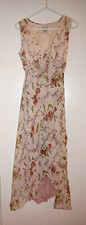 4 Anthropologie Cherry Blossom Sakura Silk Assymetrical Layer Dress  