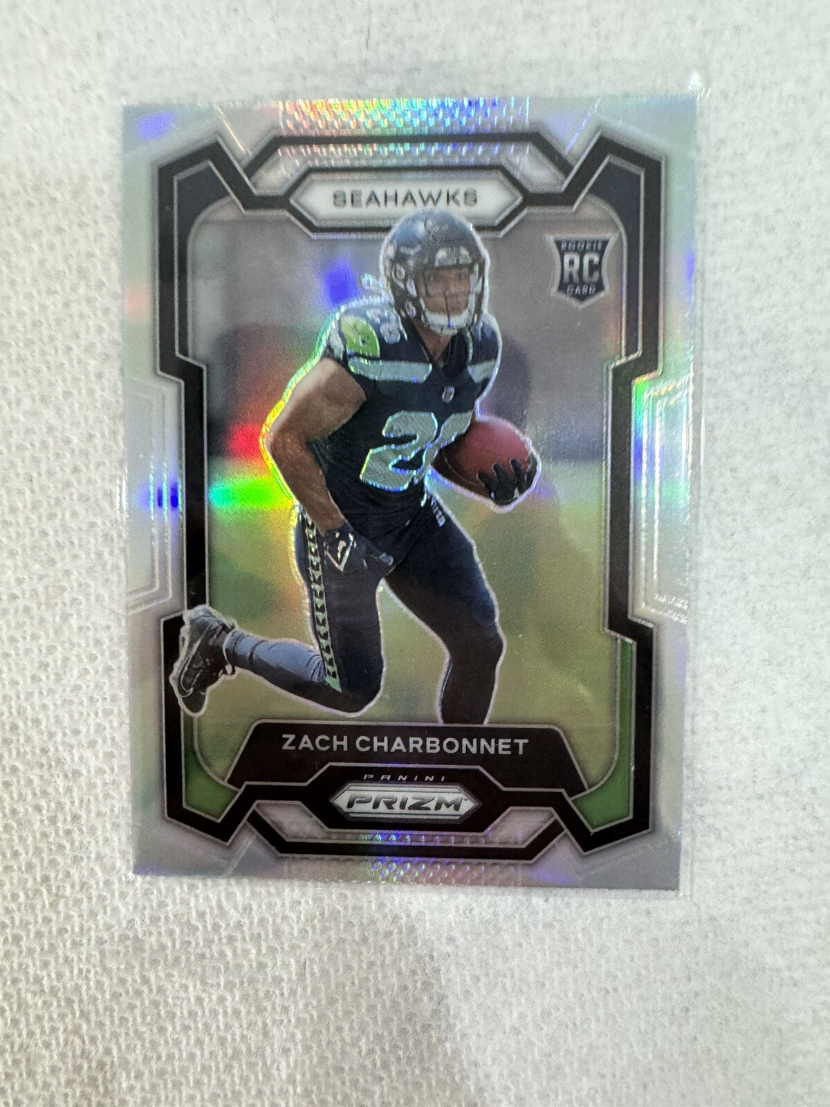 Zach Charbonnet 2023 Panini Prizm 392 Silver Prizm Rookie RC