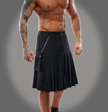 Mens Kilt Skirt With Chains And Pockets
