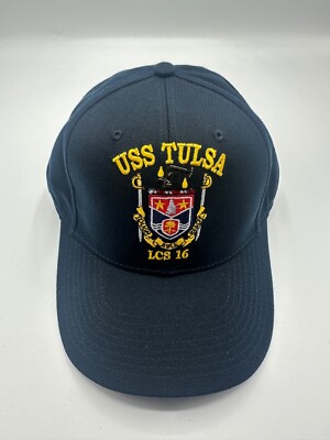 The Corps USS Tulsa LCS 16 Logo Blue Baseball Cap Hat One Size