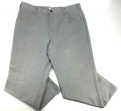 Big Mac Workwear Men’s Trademark Gray Flat Front Pants Sz 38x30 VTG