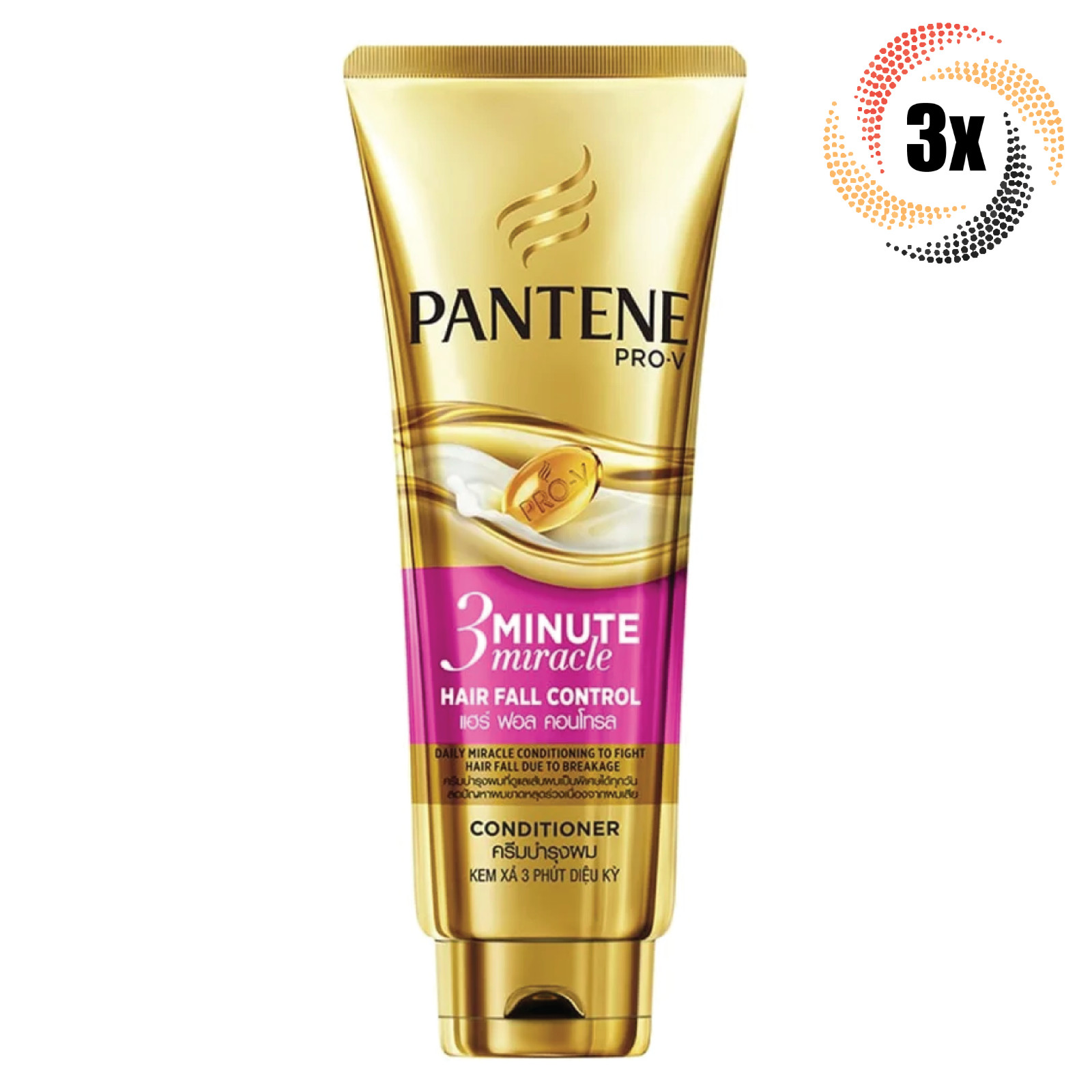 3 флакона Pantene Pro-V 3-минутный Чудо-кондиционер для волос против выпадения | 180 мл