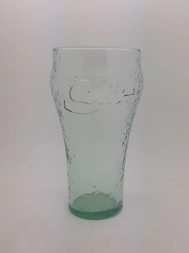 Vintage Original Green Dimple Pebble Enjoy Coca Cola Coke Textured Pop Glass