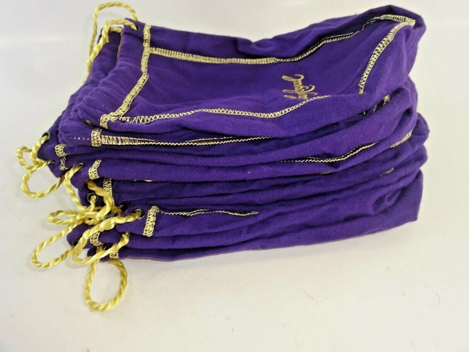 Lote de 10 Bolsas Crown Royal 9" Púrpura Cordón Tamaño Mediano Foto 3 de 4