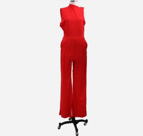 One Shoulder Jumpsuits Summer Sleeveless Wide Leg Pants Elegant Casual Rompers - Picture 20 of 20
