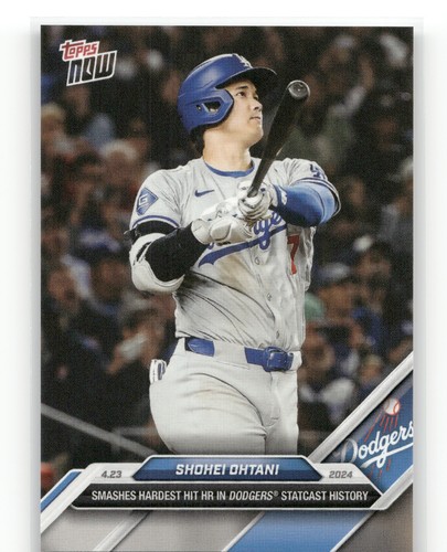SHOHEI OHTANI Hardest Dodger HR 2024 Topps Now #113, PR: 8673 Los Angeles 🔥