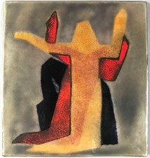  Email-Platte Bildplatte Emaille Bild Gemma Wolters-Thiersch Giebichenstein 1938