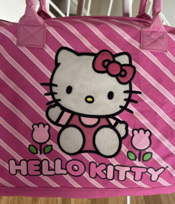 Sanrio Hello Kitty Duffle Bag Pink Zip 2011 Large Handbag Travel