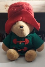 Sears PADDINGTON BEAR IN RED COAT GREEN HAT 16" Plush STUFFED ANIMAL Toy