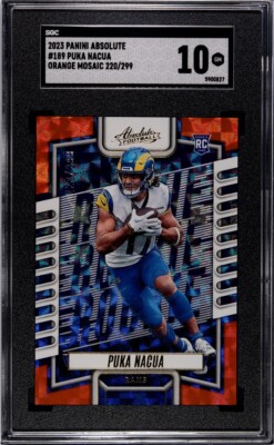 2023 Panini Absolute - Rookies Orange Mosaic #189 Puka Nacua /299