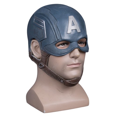 Captain America Steve Rogers Mask Latex Helmet Cosplay Halloween Superhero - Bild 1 von 7