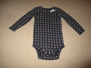 baby girl black long sleeve bodysuit