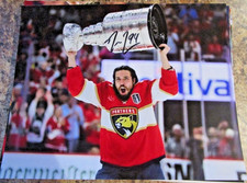 RYAN LOMBERG SIGNED 8x10 MATTE PHOTO FLORIDA PANTHERS (A) CALGARY FLAMES