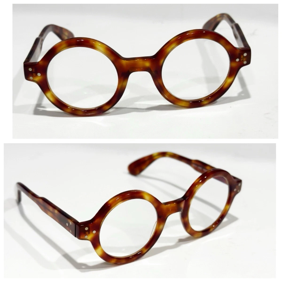 Rare Anglo American Mod 146 5220 Clear Eyeglass Frames England Vintage Collectib Vintage Anglo American Optical Gold M85 Flip Top Italian  main image 3