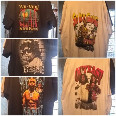 5x Hip Hop Shirts XXL Outkast Gucci Mane Eazy-E Wu-Tang