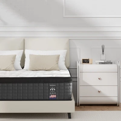 JYYA88BB 10" 12" 14" Gel Memory Foam Mattress Twin Full Queen King Hybrid Spring In A Box