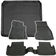 Gummi Kofferraumwanne Fußmatten Set für 5er BMW F11 Touring Laderaumwanne Matten