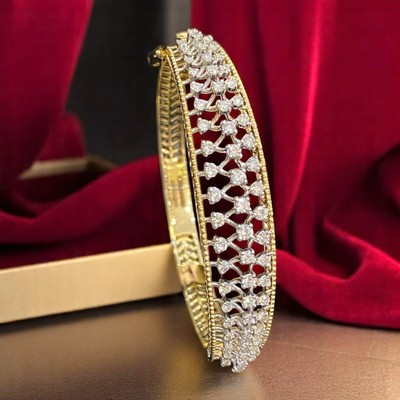 Dazzling 1.92 Cts Round Brilliant Cut Natural Diamonds Cascade Bracelet 14K Gold