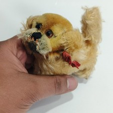 1960s Vintage Steiff Peky Pekingese Mohair Dog Plush 4  Glass Eyes Germany