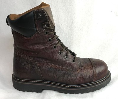 CE Schmidt 8'' Brown Leather Safety Toe Work Boots ASTM 70500 - Mens 10 W