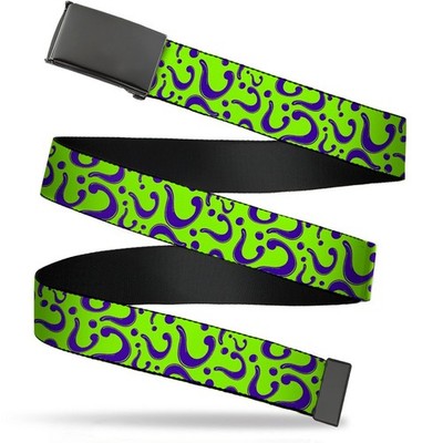 Buckle-Down 4075 Accessorie's Web Belt-Question Mark Scattered Lime  (US IMPORT)