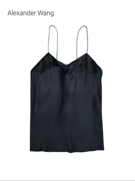 Women Alexander Wang Shirt Black Silk Cotton 34 /