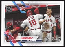 2021 Topps Elbows Only Justin Upton Mike Trout #166 Los Angeles Angels