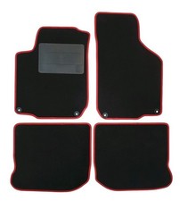 Fußmatten Automatten Volkswagen New Beetle 1998 2011 Roter Rand,4 runde Haken