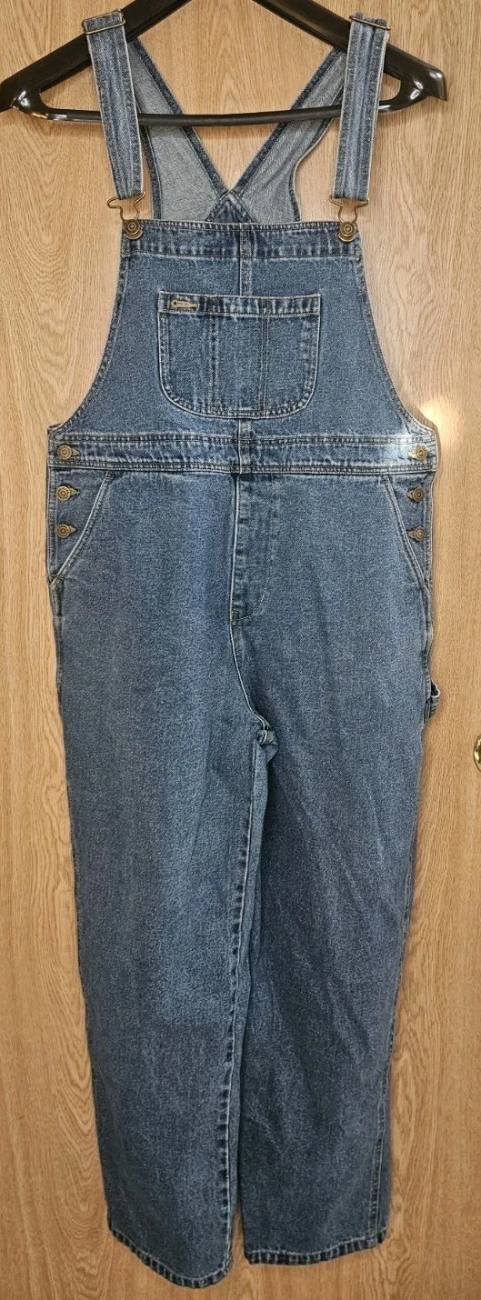Cabela's Carpenters Bib Overalls Jean Denim 100% Cotton Women’s L