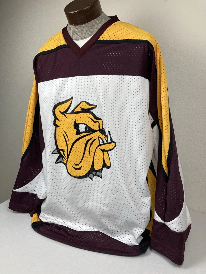 CAMISETA DE HOCKEY UNIVERSITARIA DE COLECCIÓN K1 UMD MINNESOTA DULUTH BULLDOGS PARA HOMBRE XL ¡HECHA EN EE. UU.! Foto 4 de 4