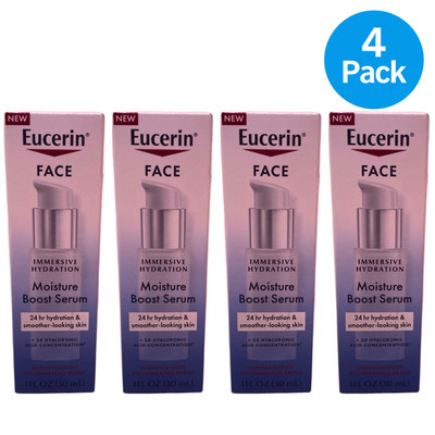 Eucerin Face Immersive Hydration Moisture Boost Serum 1 fl oz 4 Pack New