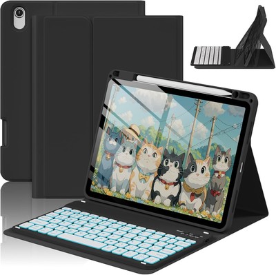 SZPSGC für iPad Air 11 Zoll Hülle mit Tastatur (M3 2025/M2 2024) Smart Folio Co