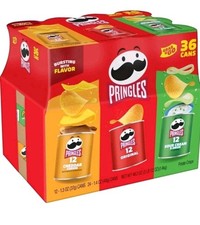 Pringles Grab  Go Potato Crisps, Variety, 36 Count