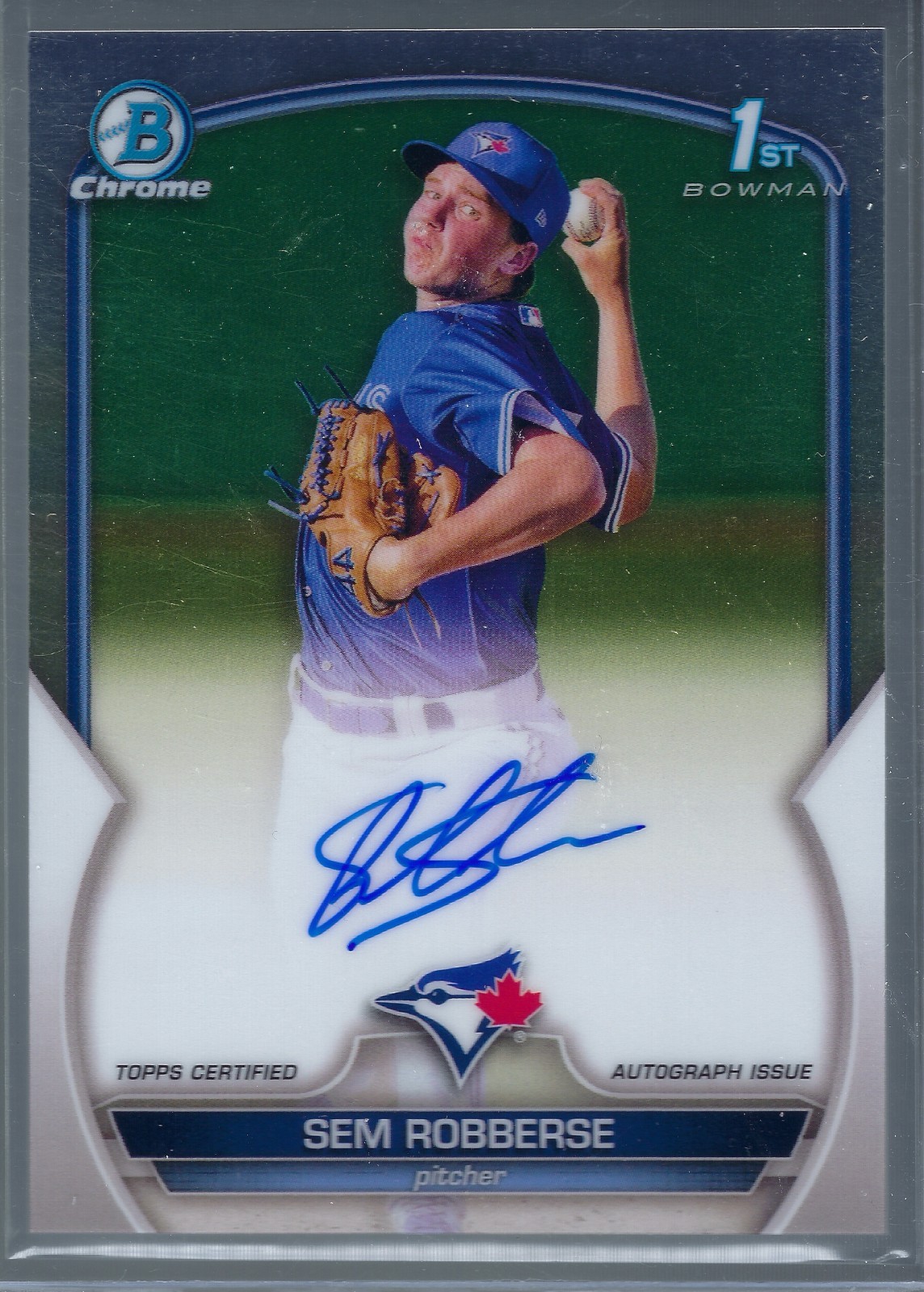 2023 Bowman Chrome 1st Auto Sem Robberse #CPA-SR Auto Blue Jays