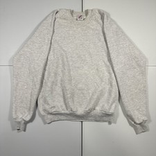 VTG 1980s Jerzees Grey Blank Crewneck Sweatshirt Pullover Size XL Men  s