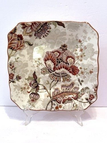 222 Quinto Gabrielle Crema Paisley Piatti Quadrati 11” Bordo Smerlato Set 6 - Foto 4 di 4