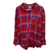 Orvis Plaid Flannel Plaid Shirt Womens 2XL Red Cabincore Christmas Hiking EUC