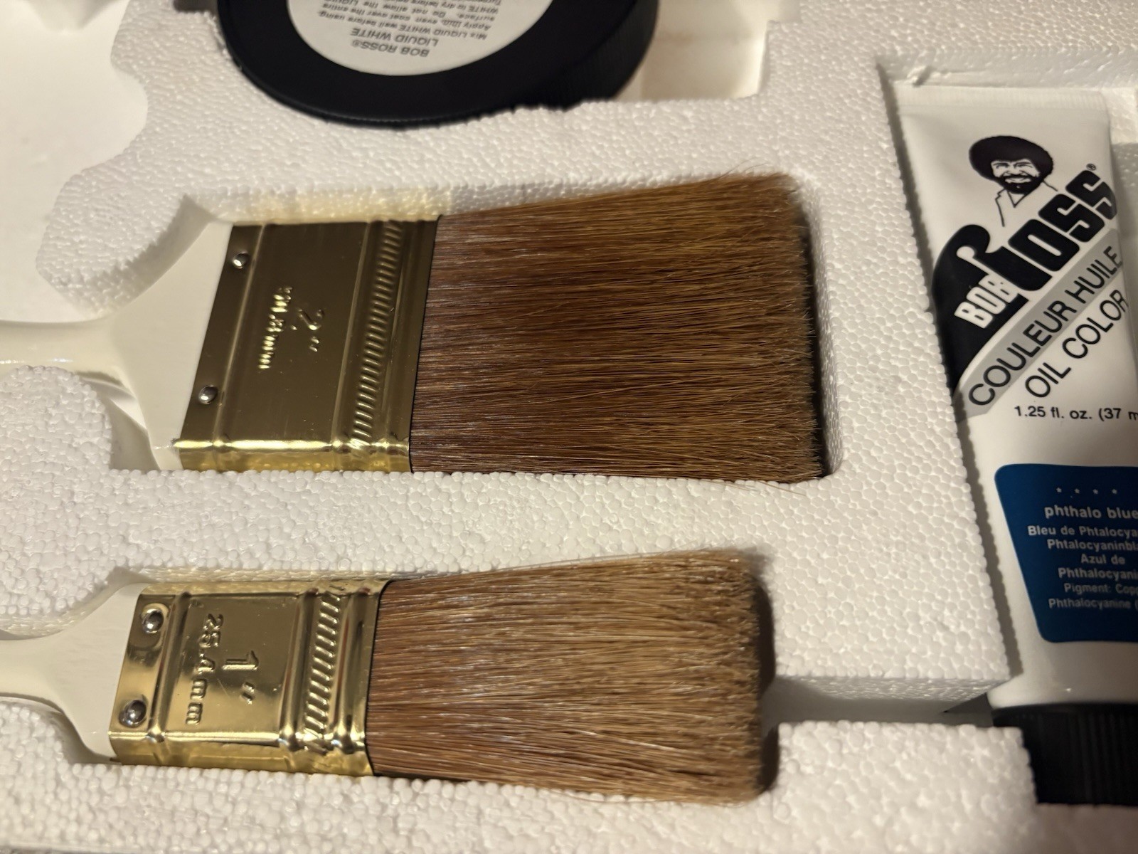 Bob Ross Master Oil Paint Set R6510 Brushes RARE 1990 Oil Colors Landscape Fan