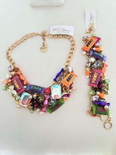Betsey Johnson Halloween Süßigkeiten leuchten im Dunkeln Statement Halskette Armband Set $276 - Bild 4 von 7
